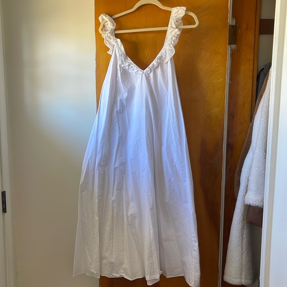 H&M Ruffle Shoulder Midi Dress